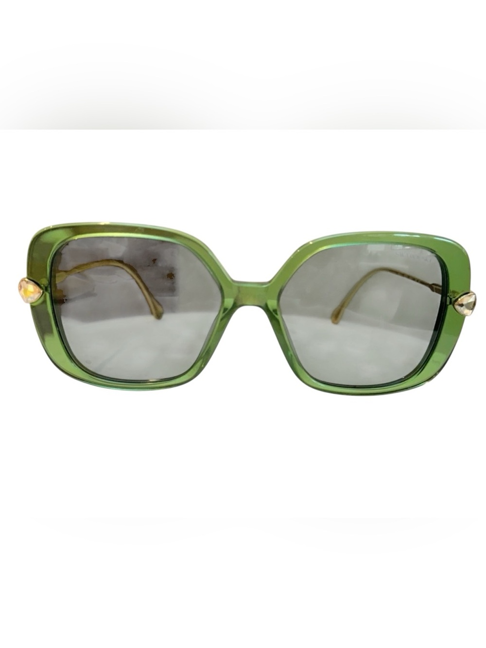 Swarovski Emerald Sunglasses with Sunny Yellow Case - Picture 5 of 5